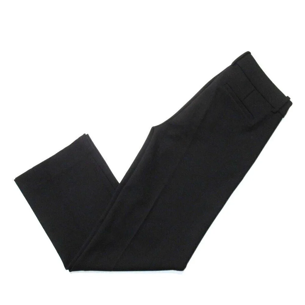 NWT J.Crew High Rise Peyton Crop in Black Wide Leg Four-Season Stretch Pants 0T